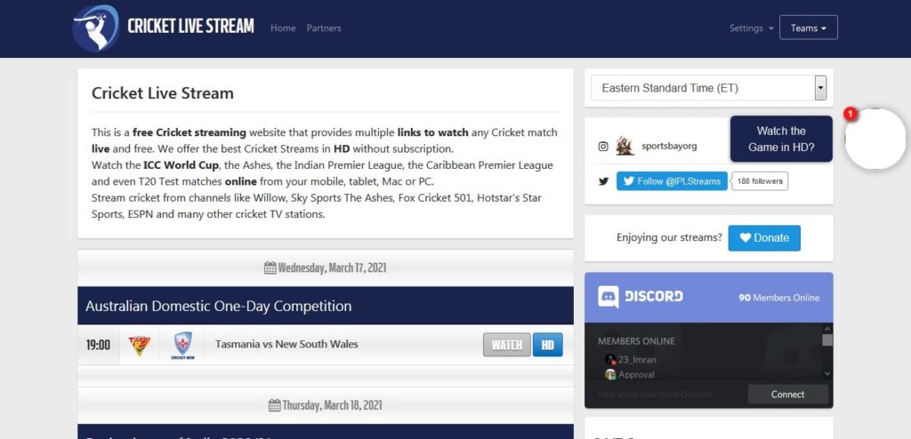 cricketline stream service